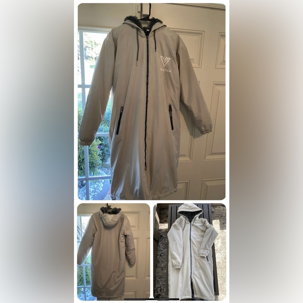 Exclusive, only one made.Super warm with thick fur Swim and Sport parka.Size XS.